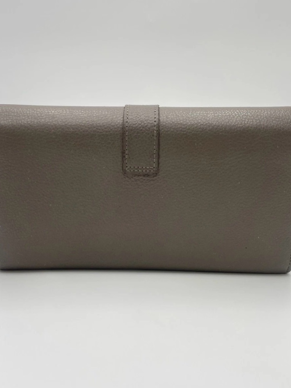 Auth Saint Laurent YSL Logo Cassandra Leather Gray Long Wallet With box& dustbag - Picture 5 of 14